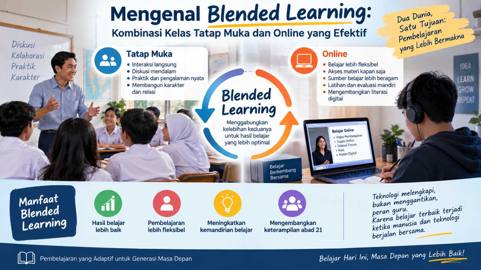 Mengenal Blended Learning: Kombinasi Kelas Tatap Muka dan Online yang Efektif