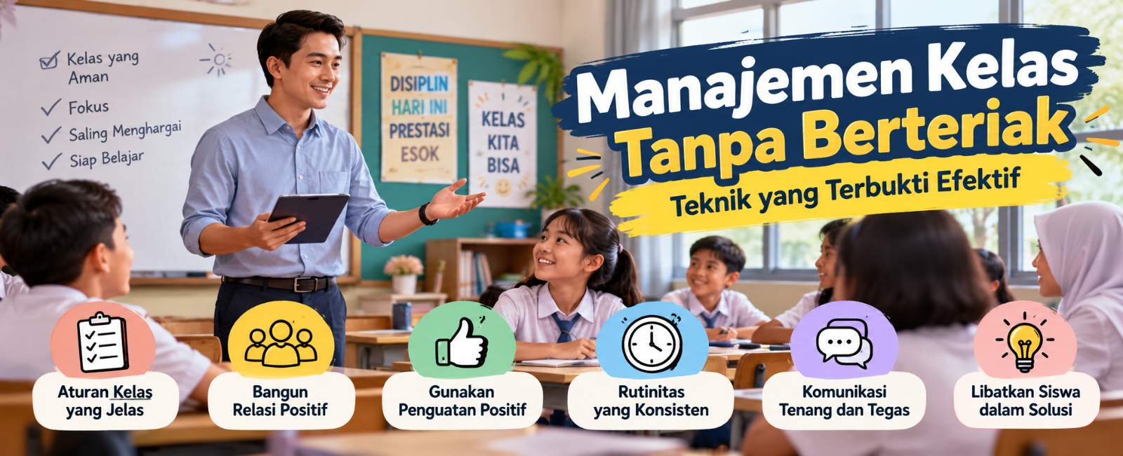 Manajemen Kelas Tanpa Berteriak: Teknik yang Terbukti Efektif
