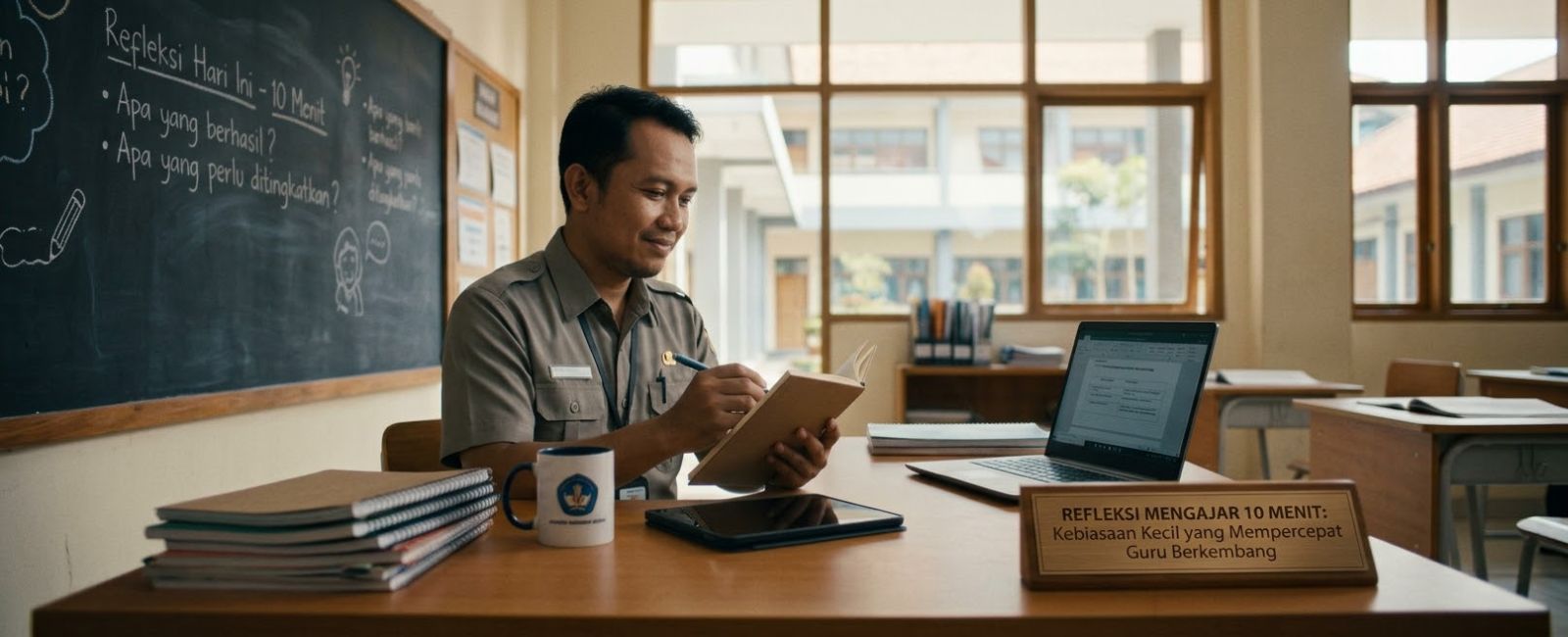 Refleksi Mengajar 10 Menit: Kebiasaan Kecil yang Mempercepat Guru Berkembang